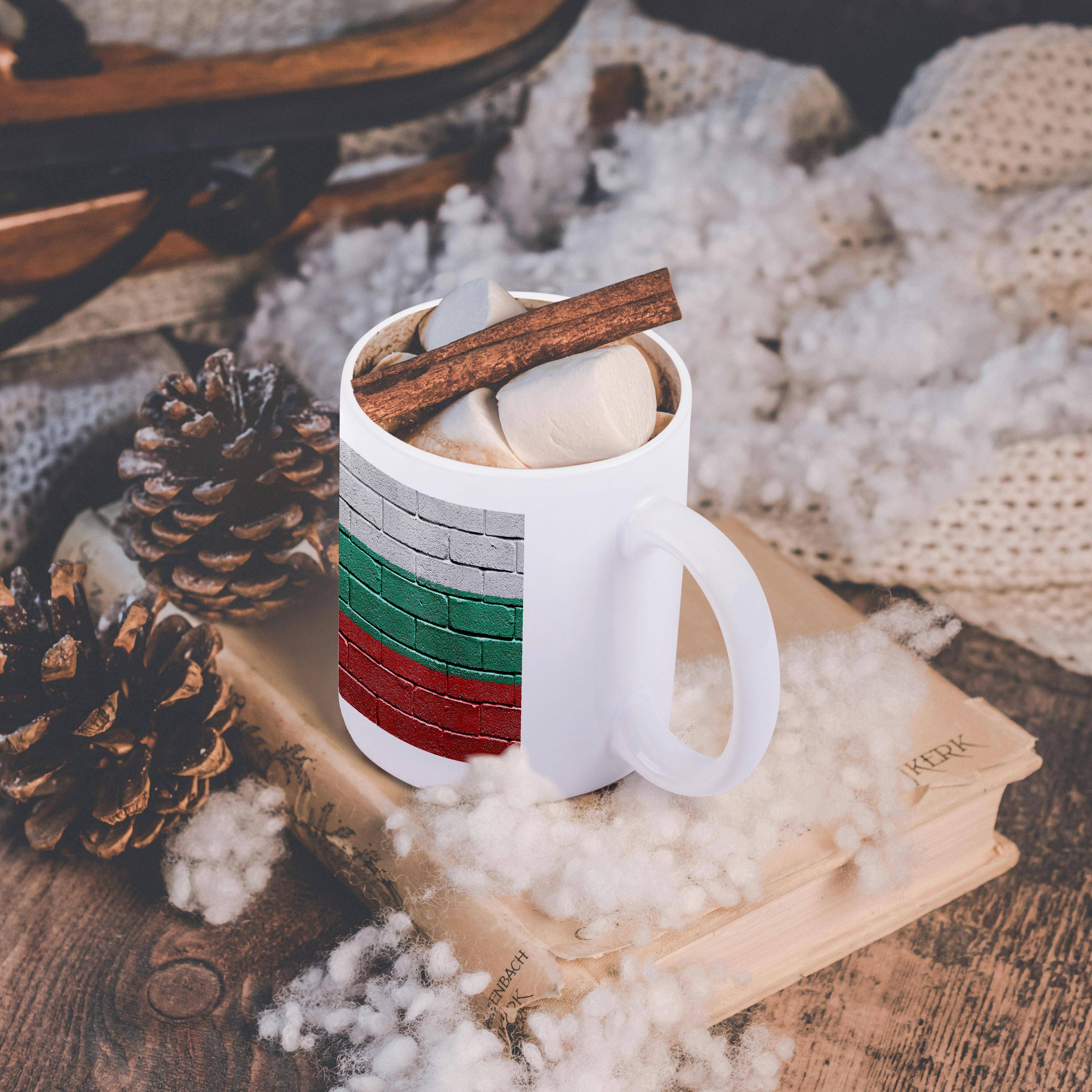 3dRose - Wholesale Coffee Mug - 3dRose, National flag of Bulgaria painted onto a brick wall Bulgarian, Mug11