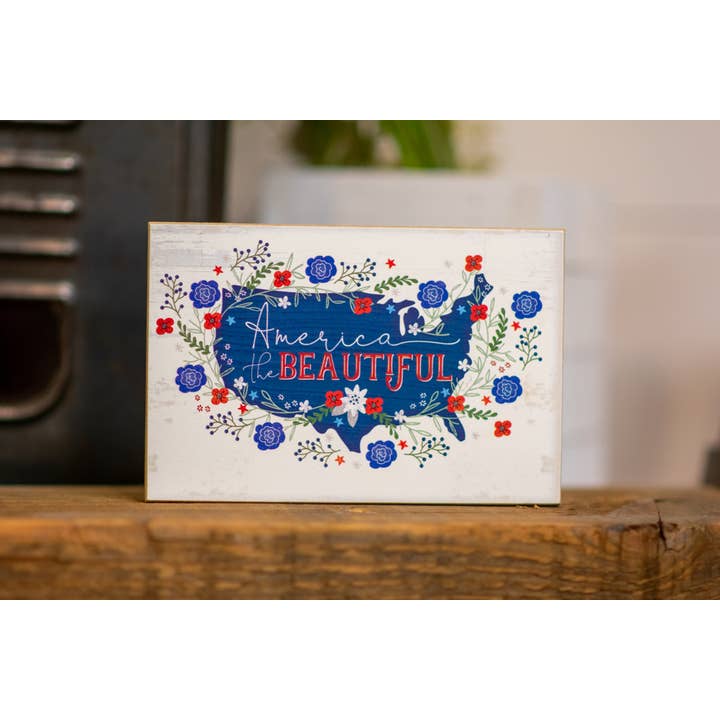 JP5999 America the Beautiful Block for wholesale by JanMichaels Art & Home