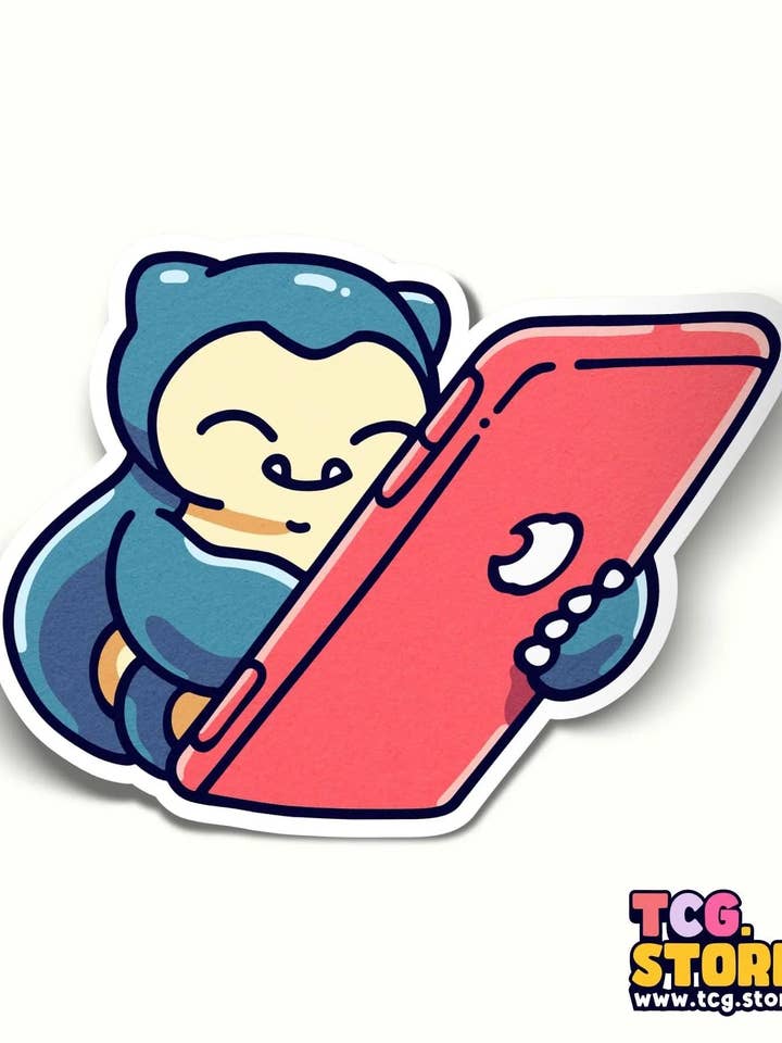 Snorlax Texting Pokémon Sticker for wholesale by TCG.Store - TCGDOTSTORE