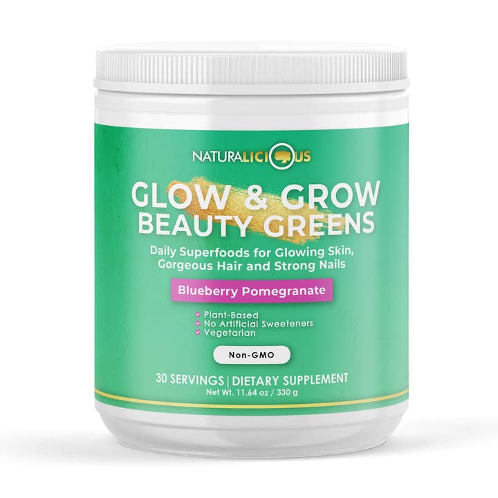 Glow & Grow Beauty Greens for wholesale by Naturalicious