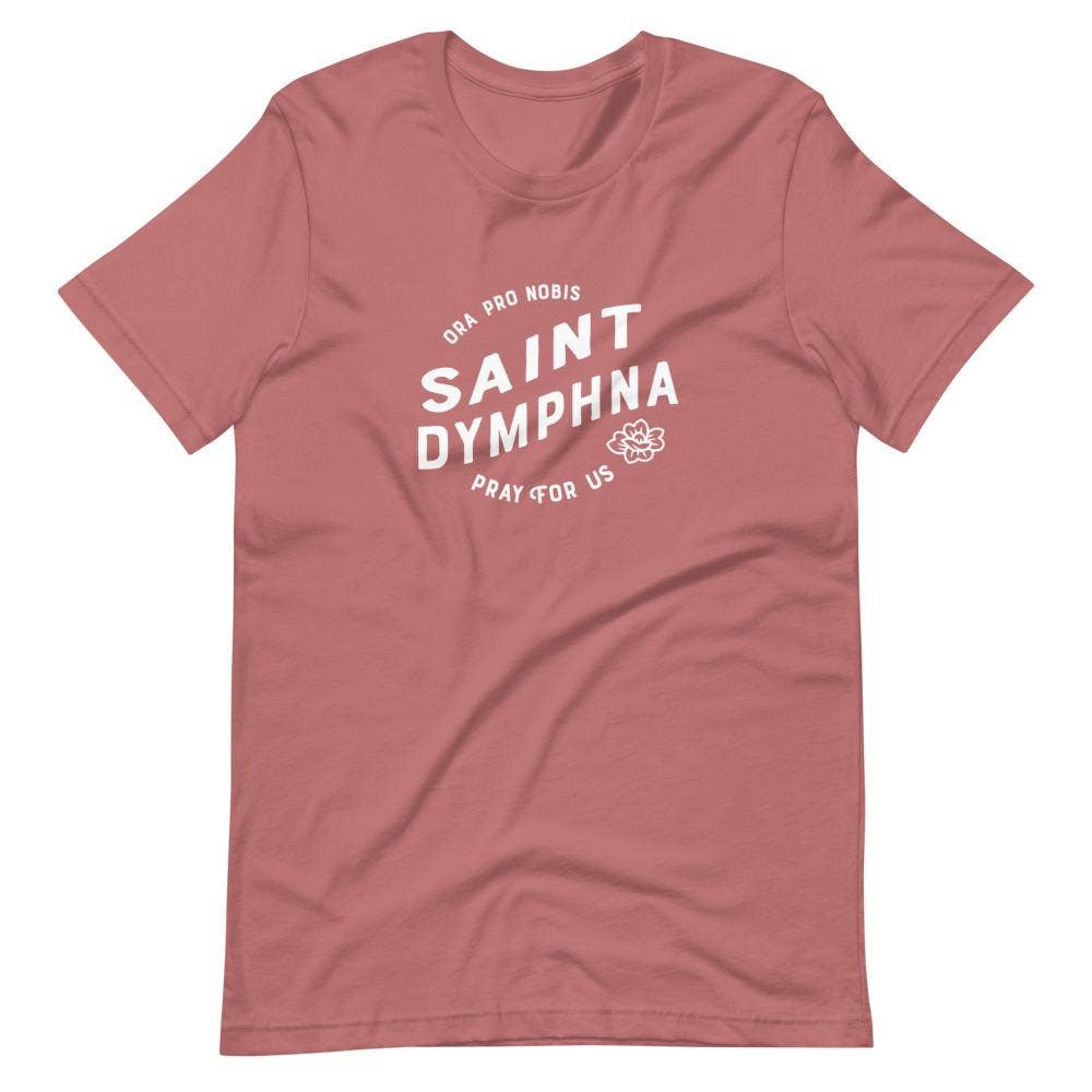 Wanderer Catholic, LLC - Wholesale Screen Printed T-Shirt - Unisex - Saint Dymphna Pro Nobis Short-sleeve Unisex T-shirt4