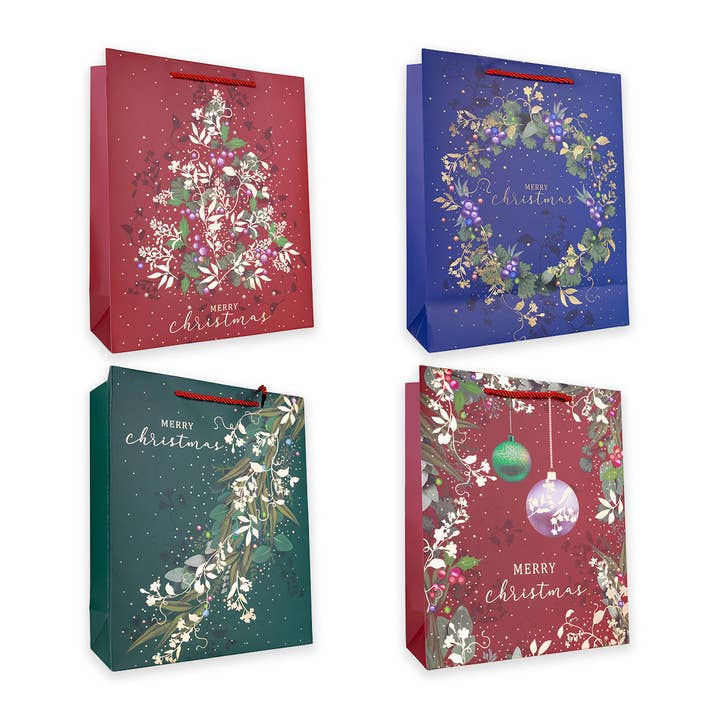 Paper gift bag MERRY CHRISTMAS L Classic for wholesale by Accentra