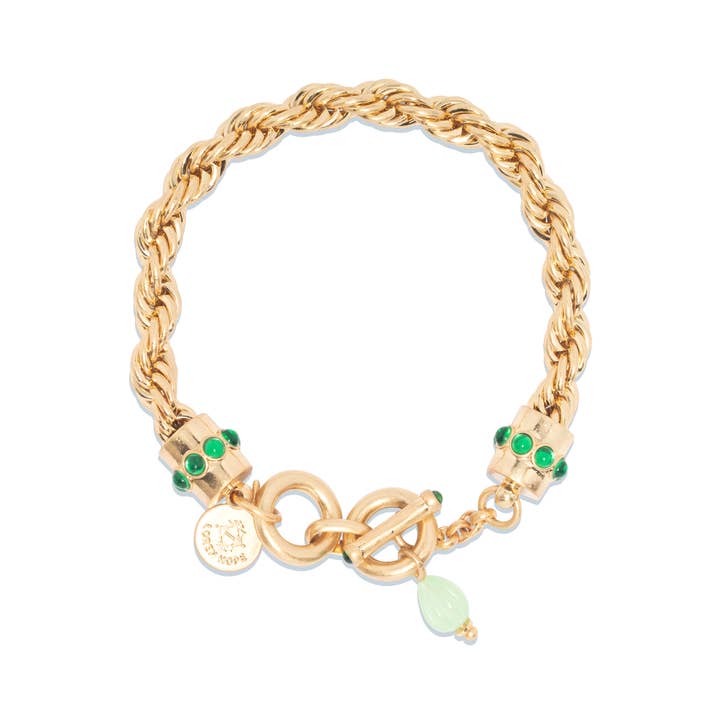 Gold Roxanne Rope Chain Bracelet for wholesale on Faire