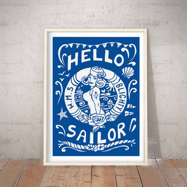 Port and Lemon - Wholesale Art Print - Hello Sailor Art Print by Port and Lemon