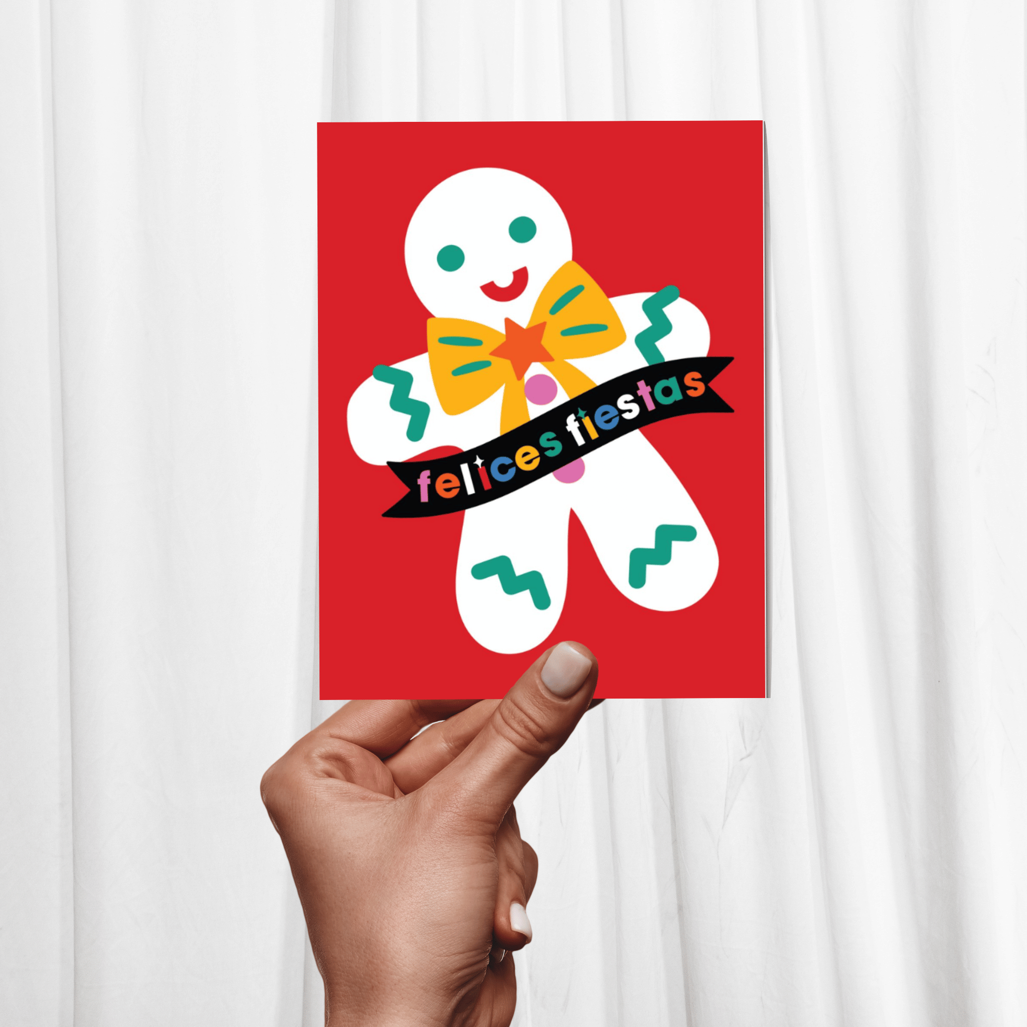 CheerNotes Greeting Cards & Stationery – postal de época festiva por atacado – Cartão de Natal de Pão de Gengibre - Espanhol | Artista Latina2