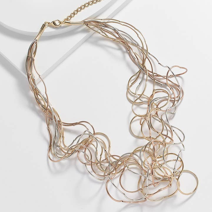 Kosa Jewels – Großhandel Gliederhalskette – Angelica Mehrreihige, trommelige Halskette5