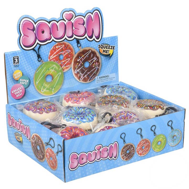 PR GROUPS LLC - Venta al por mayor Mochila - Niños - Clip para mochila de donut Squish2