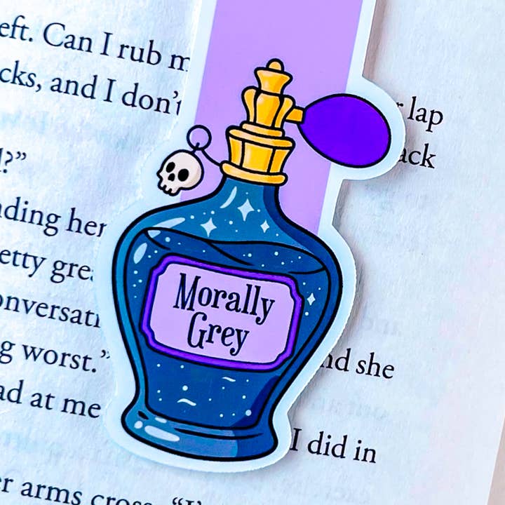 Magnetic Bookmark - Morally Grey Romance Trope Potion for wholesale by Literari Goods, Co | Book Themed Candles + Gifts