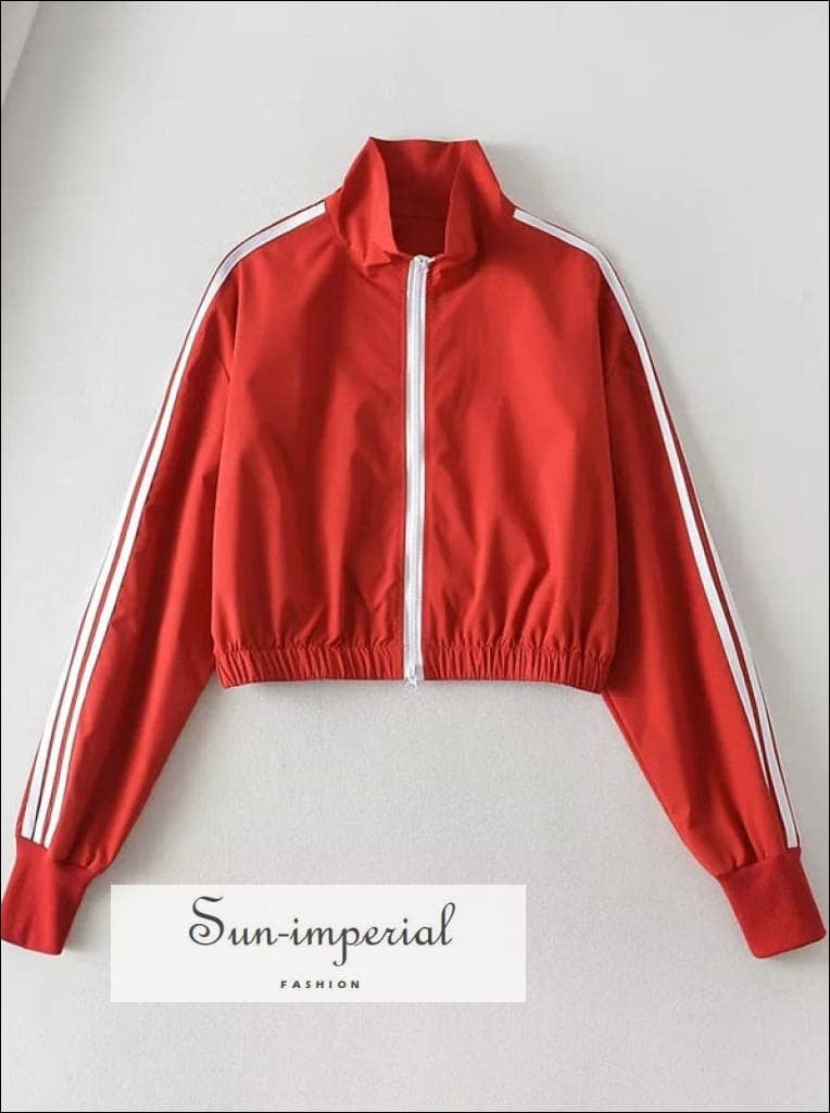 Sun Imperial - Wholesale Tracksuit - Women's - Women Striped Training Tracksuit Set With Double Zip Jacket6