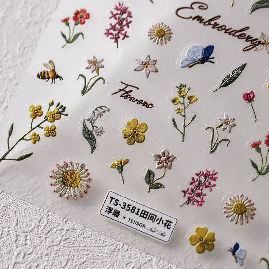 Hello Claws Limited – wholesale Nail art/decal – Hello Claws | Wild Flower 5D Nail Deco Sticker2
