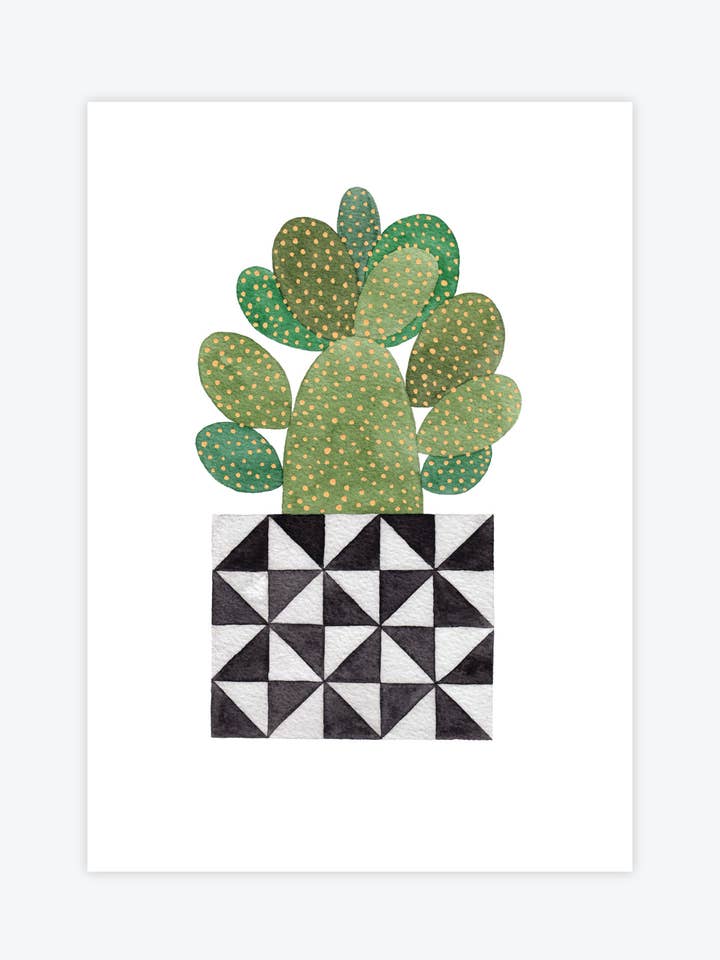 Bunny Ear Cactus A5 Print for wholesale by Katrina Sophia