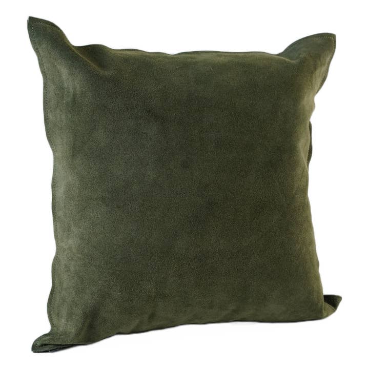 Pillow Leather Suede Forest 20"X20" *Cover Only* for wholesale by Luzia Leather Home Collection