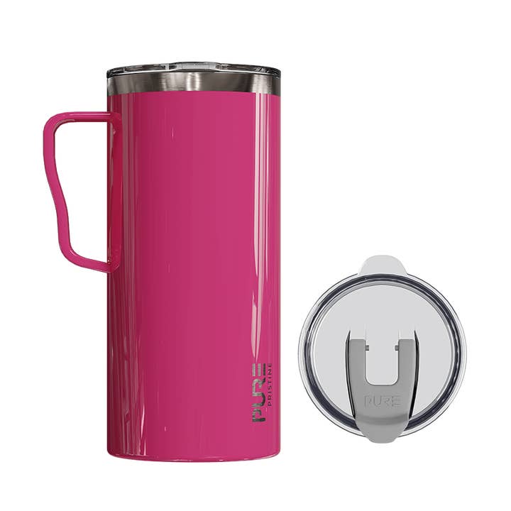 PURE Drinkware - Wholesale Insulated Mug/Tumbler - “It Fits” Thermal Travel Mug 18oz – Antimicrobial - Solid Colors9