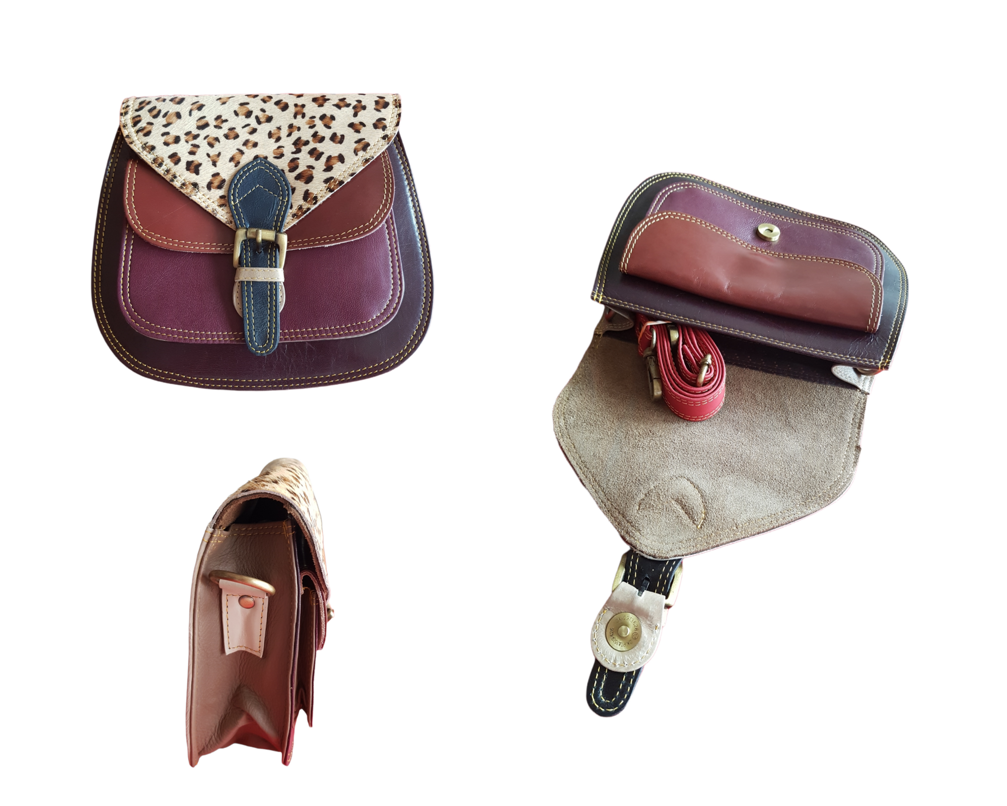 LIESZ - Vente Sac à bandoulière – femme - Sac en cuir avec imprimé animalier Mila3