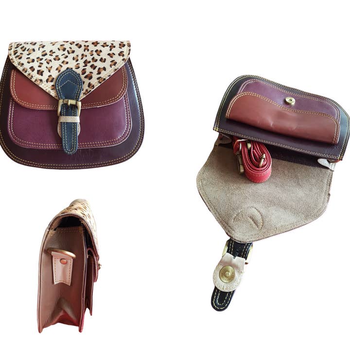 LIESZ - Wholesale Crossbody bag – Women's - Leather animal print bag Mila3