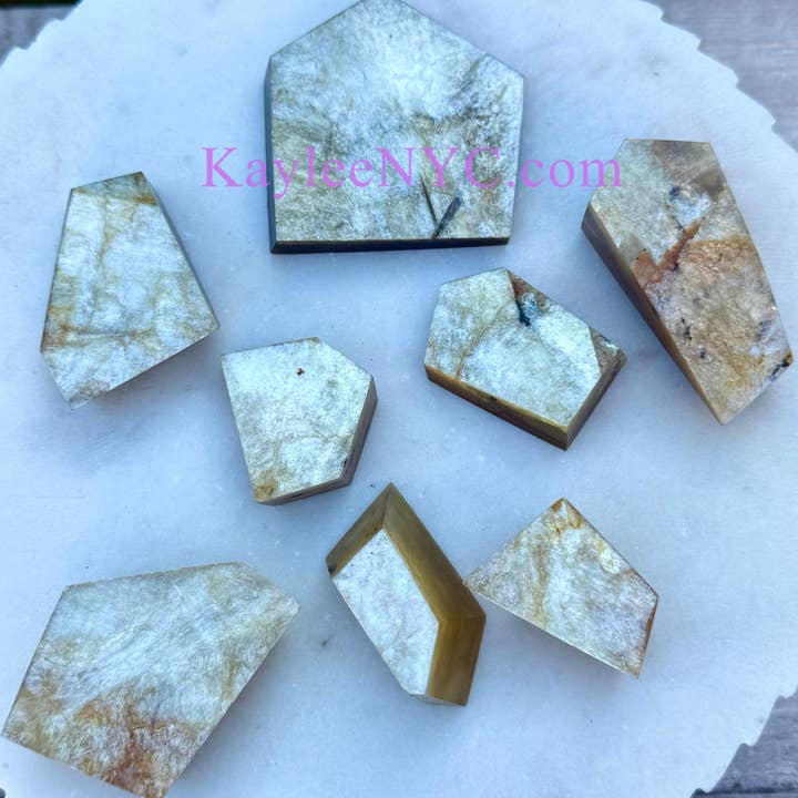KayleeNYC - Wholesale Spiritual Stone/Crystal - 1 lb Natural Muscovite Golden Mica Freeform Slab