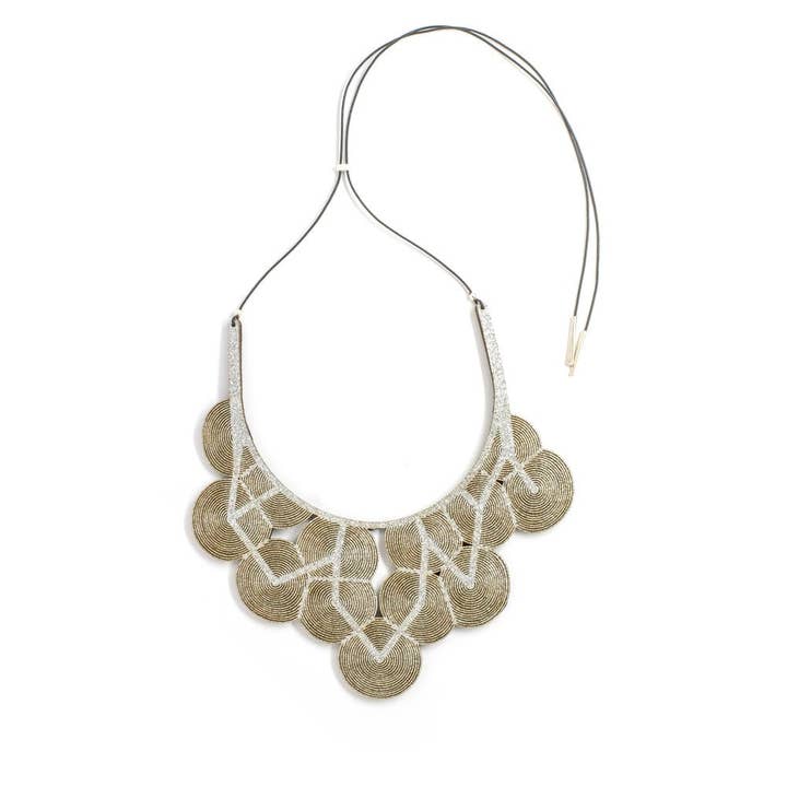 Whorls Bib Necklace for wholesale by Oropopo