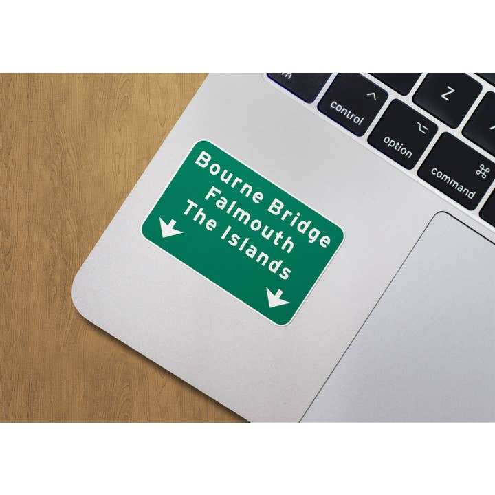 Cape Cod Stickers - Wholesale Sticker - Bourne Bridge Approach Cape Cod Waterproof Bumper Sticker3