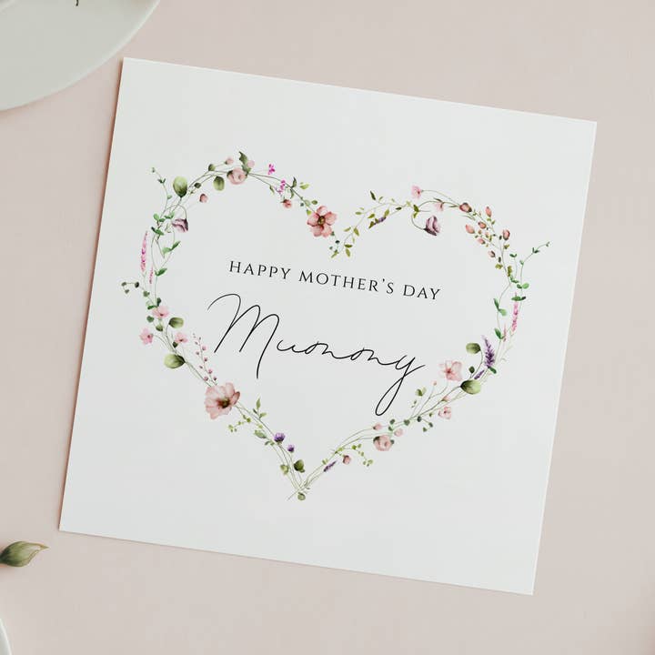 Heart Mother's Day Mummy Card for wholesale by Love My Print