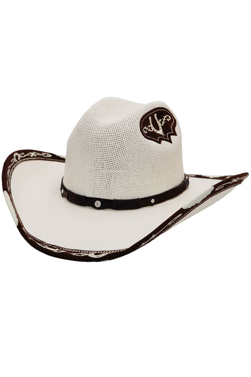Cap Zone - Vendita all'ingrosso Cappello da cowboy - Donna - Cappello da cowboy Elite con base in avorio ventilato e bordo in pelle scamosciata sintetica15
