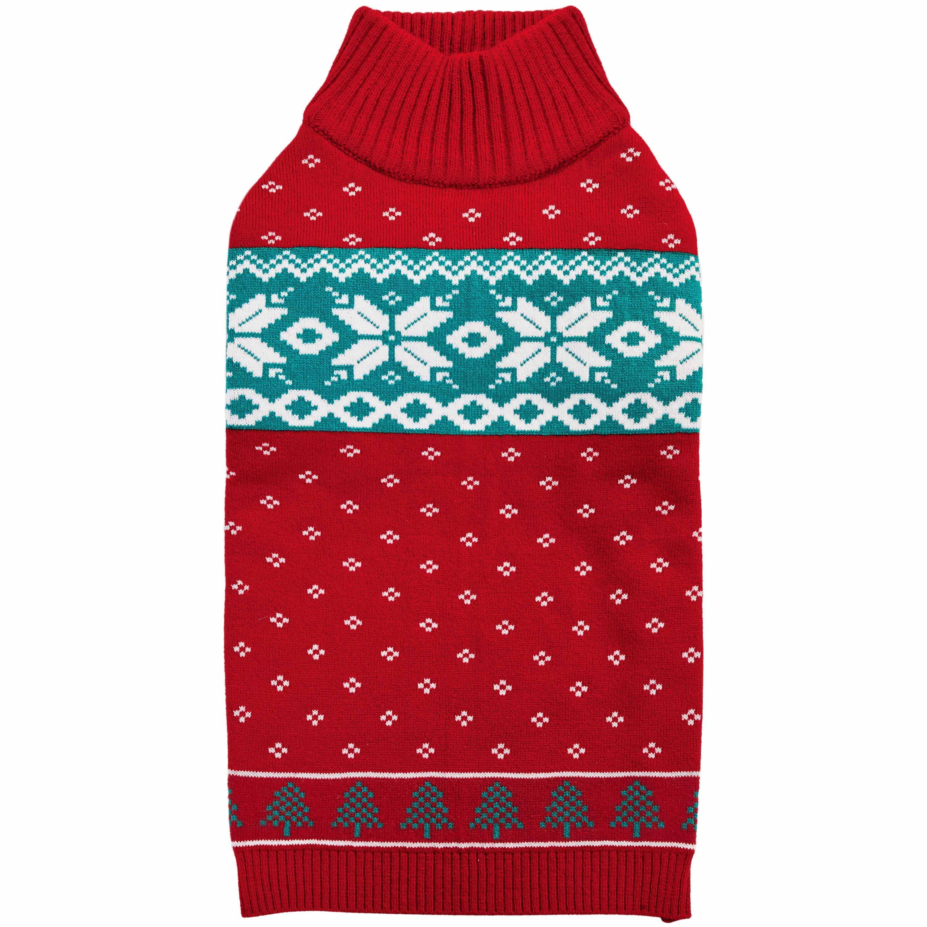 Blueberry Pet - Wholesale Pet Sweater - Dog - Custom-Knit & Dyed Christmas Snowflake Sweater - 6 Design 24