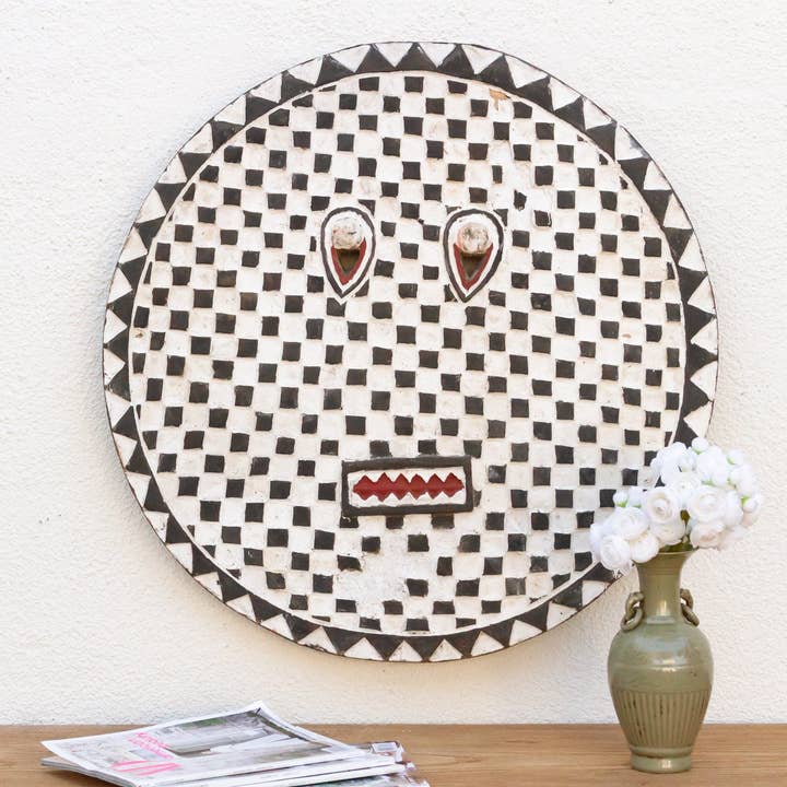 Schwarz-Weiß Bobo Afrikanische Maske für den Großhandel von De-cor