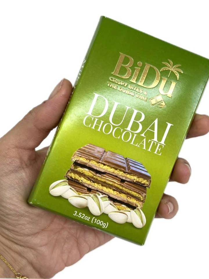 BiDu Premium Knapperige Dubai Chocolade Pistache Kadaif 100g voor wholesale door Aladdin