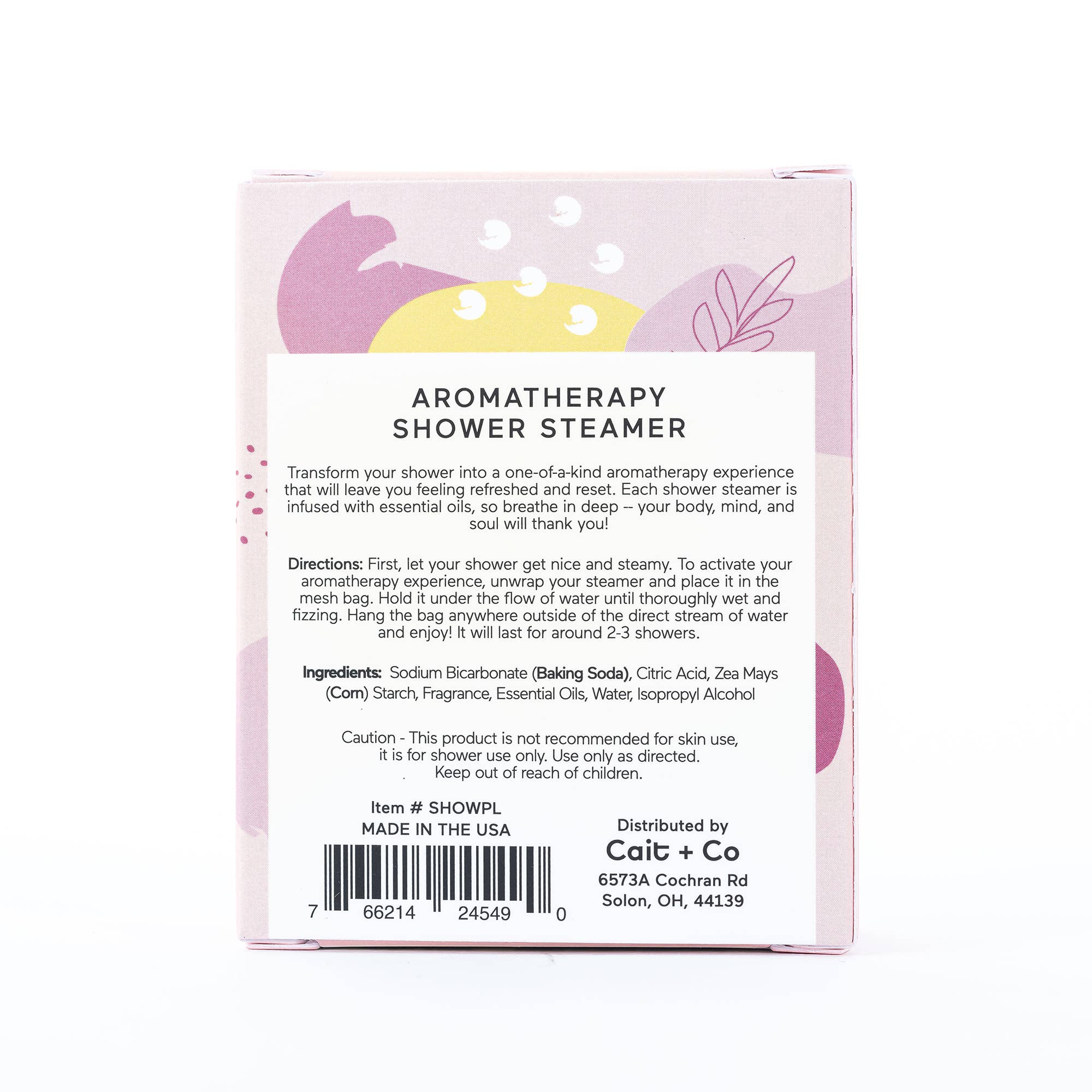 Cait + Co - Vente Bombe de douche/galet bien-être pour la douche - Pommeau de douche à la menthe poivrée et au citron Fizzy Bomb3