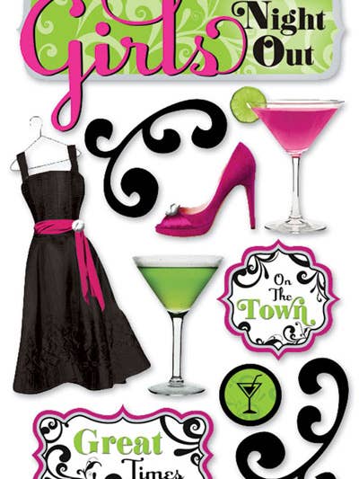 Pegatinas 3D Night Out para venta al por mayor de Paper House Productions