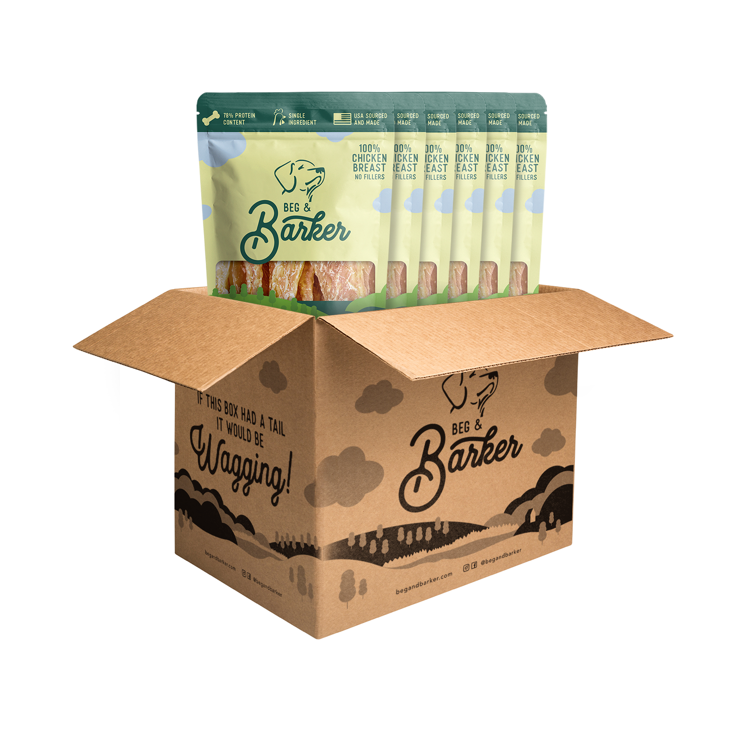 Beg & Barker Premium Dog Treats - Wholesale Pet Treats - Dog - 10 oz. Chicken Breast Jerky Strips Dog Treats6