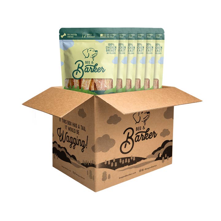 Beg & Barker Premium Dog Treats - Wholesale Pet Treats - Dog - 10 oz. Chicken Breast Jerky Strips Dog Treats6