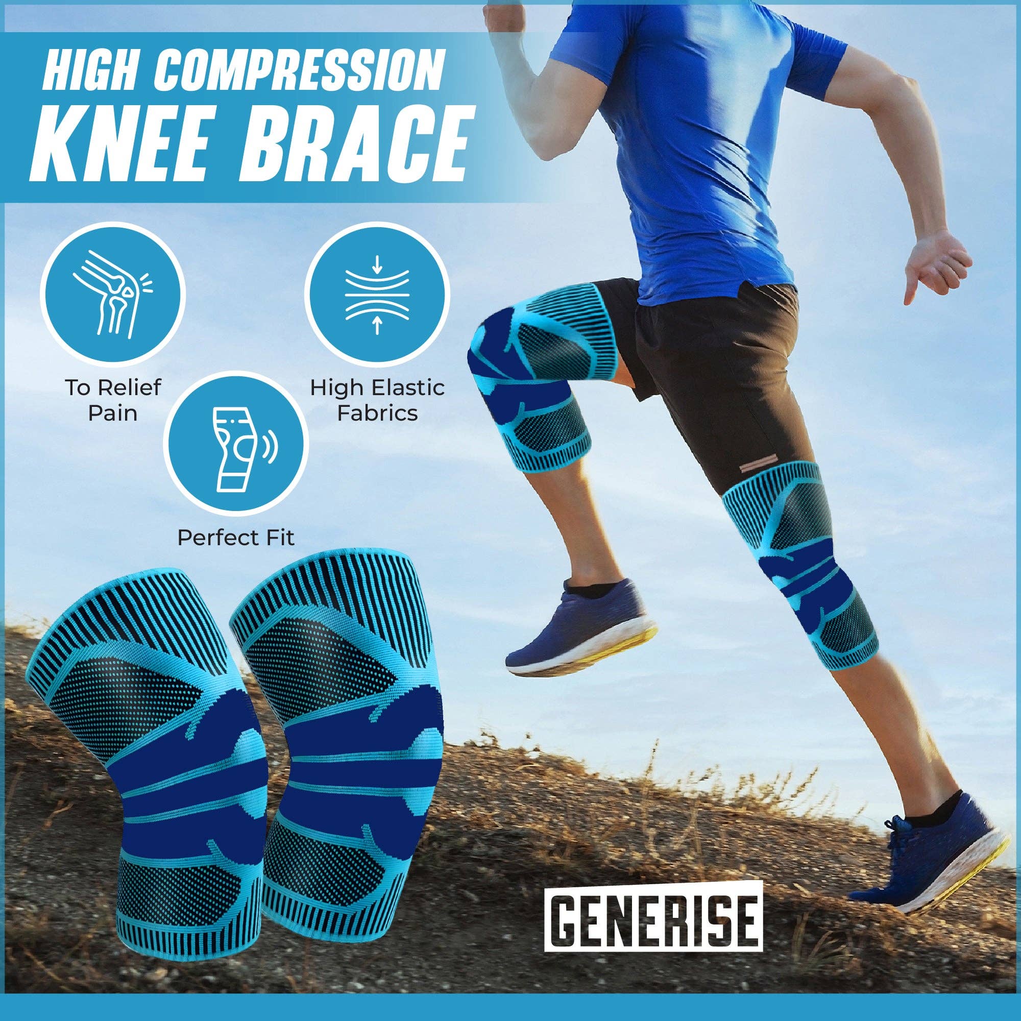 My Wholesale Warehouse – wholesale Fitness equipment – Generise 'Compress and Wrap' Compression Knee Support6