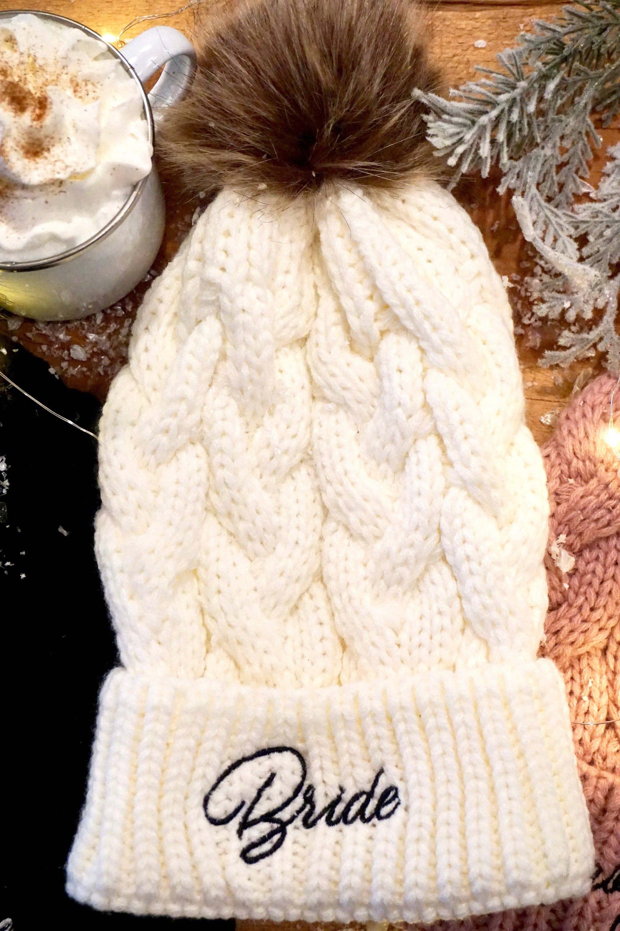 Roots and Lace - Wholesale Beanie - Women's - Bride and babe bachelorette beanie hat0