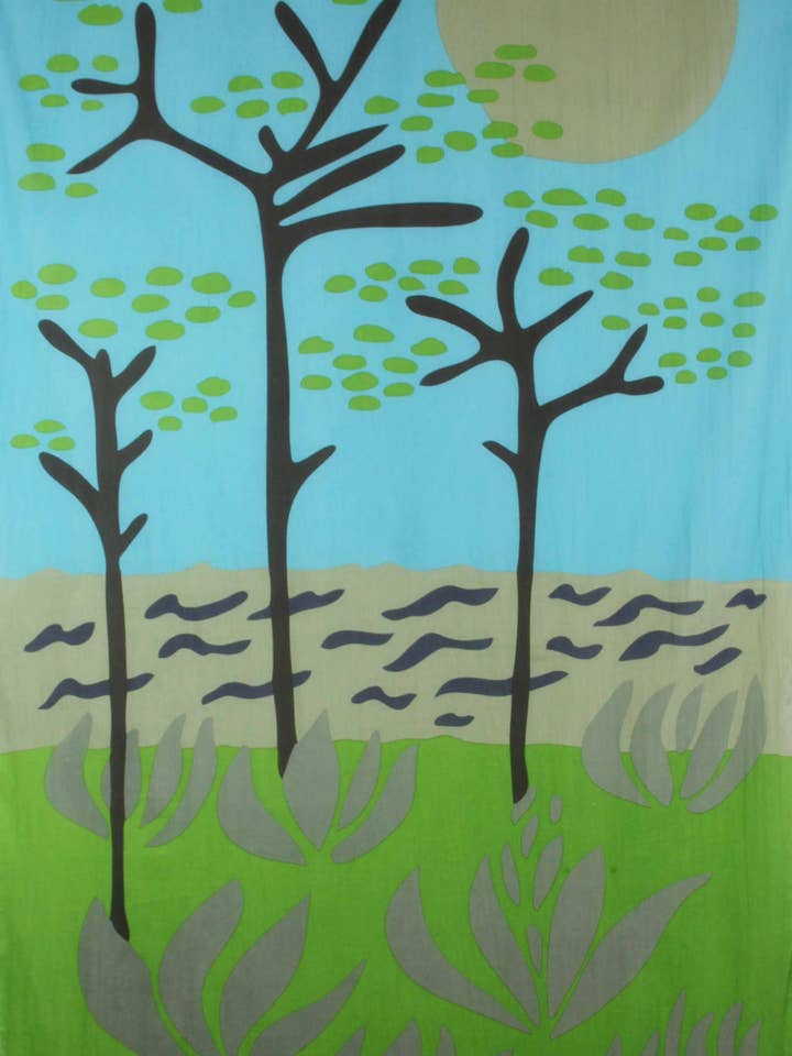 Bio-Baumwollschal Cap Breton Grün Green für den Großhandel von Les Belles Vagabondes