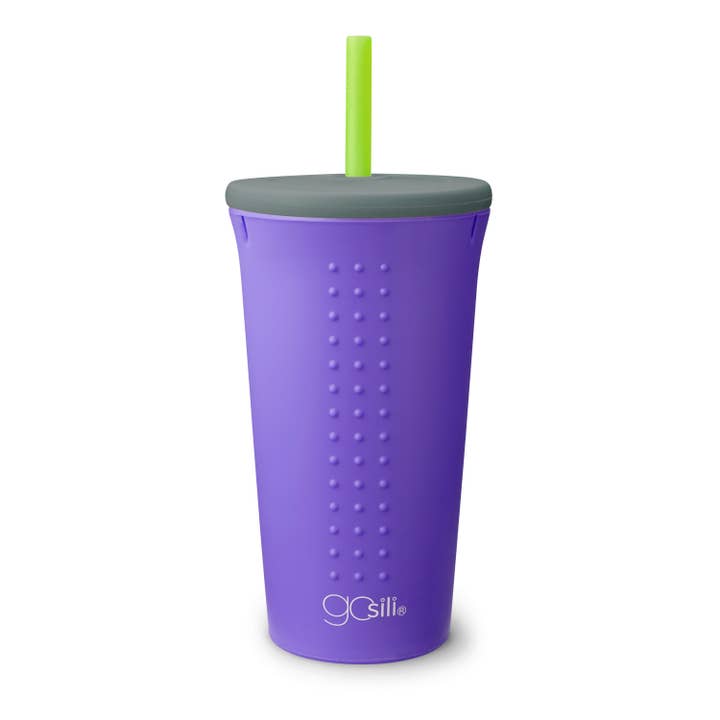 GoSili - Wholesale Drinking Glass/Cup - 16 oz Silicone Straw Cup1