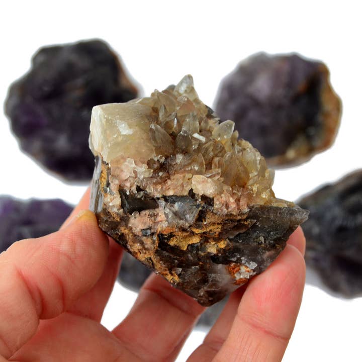 Kaia & Crystals - Wholesale Spiritual Stone/Crystal - Raw Cubic Purple Fluorite Crystal (100g - 350g)