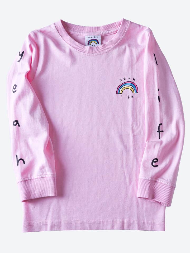 YEAH LIFE Langarmshirt aus Hanf für Kinder in Altrosa für den Großhandel von YEAH LIFE