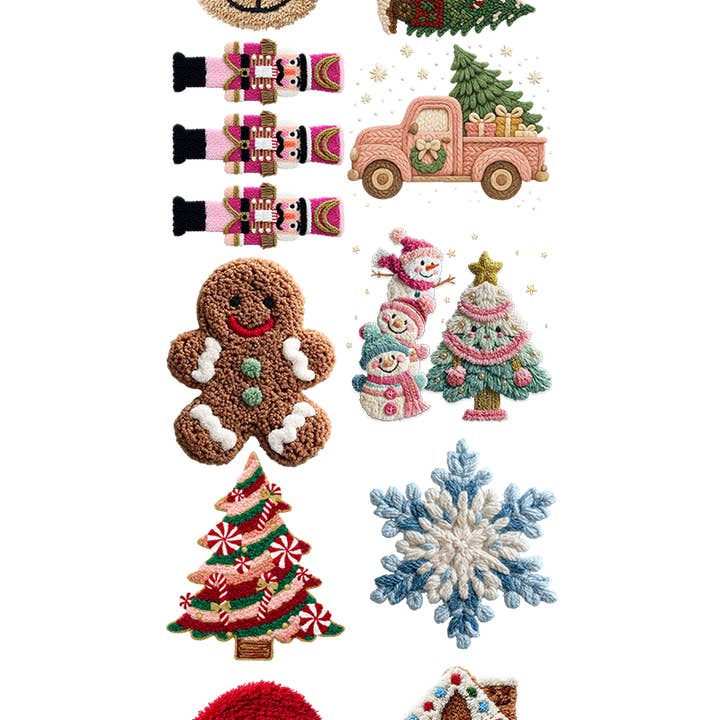 Wholesale Accessory Market - Wholesale Sublimation Transfer - 22 x 60 Faux Yarn Christmas Pre-Made T-Shirt Gang Sheet