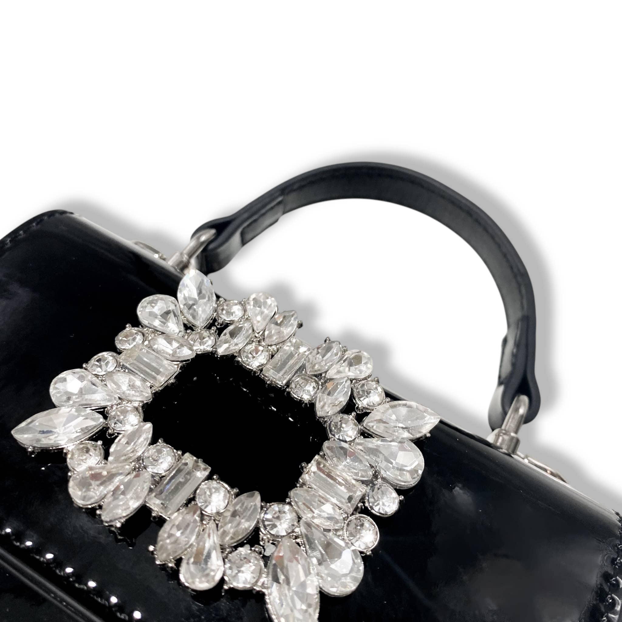 Doe a Dear - Vente Sac à bandoulière – enfant - B1383 Sac Verni Décoré de Strass (5 Couleurs)13