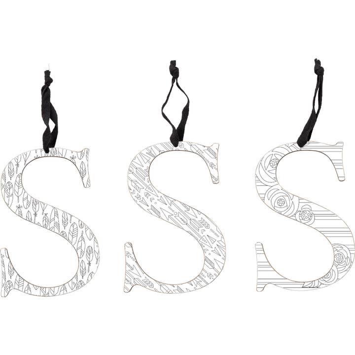 S Ornament Set for wholesale by Primitives by Kathy