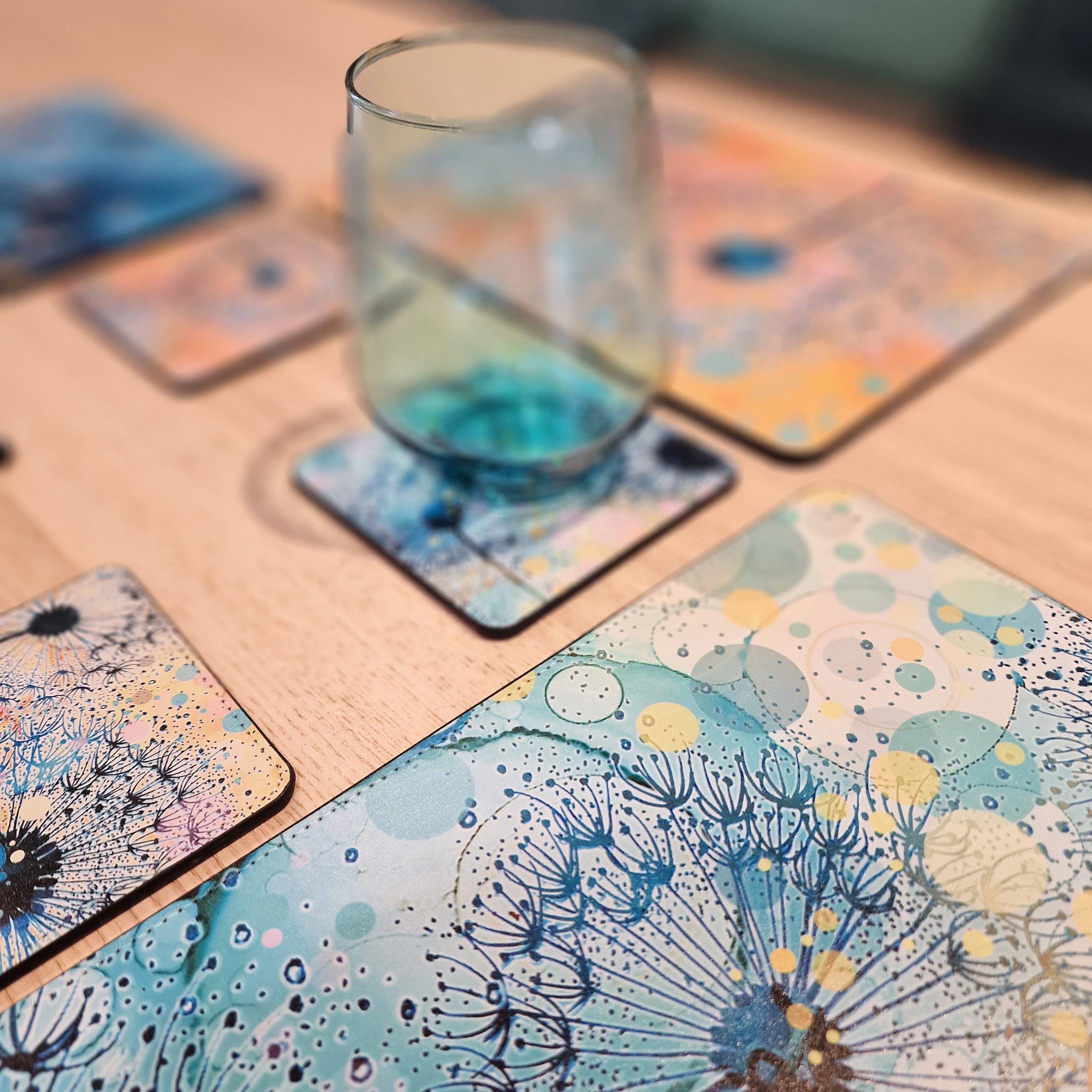 By Jo Crafts – wholesale Placemat – Dandelion Placemat and Coaster Set 6