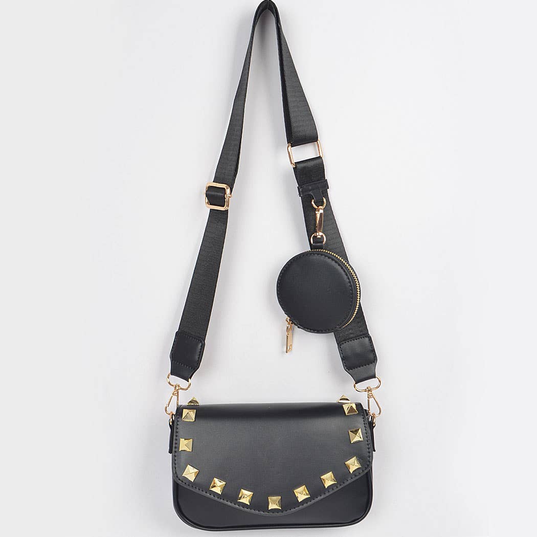 3AM BY H&D ACCESSORIES - Wholesale Crossbody Bag - Women's - Medium Stud Bag W/Air Pod Purse4