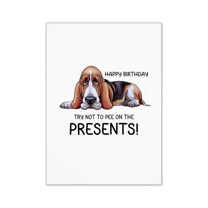 Unique Funny Birthday Card - Beagle Dog for wholesale by Smirk & Scribble