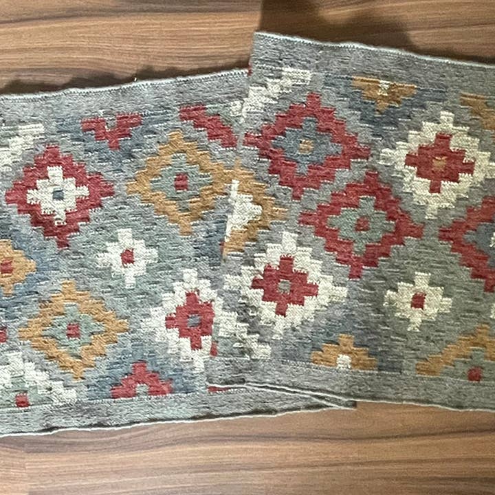 2x8 Jute\ Ull handvävd Kelim Bed Side Runner, MATTA\ MATTA. för wholesale av Rugs Boutique