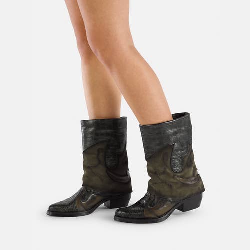 Botas vaqueras de cuero para mujer Creta D608 Dunlam Anilex Marvin de Felmini para venta al por mayor de Felmini