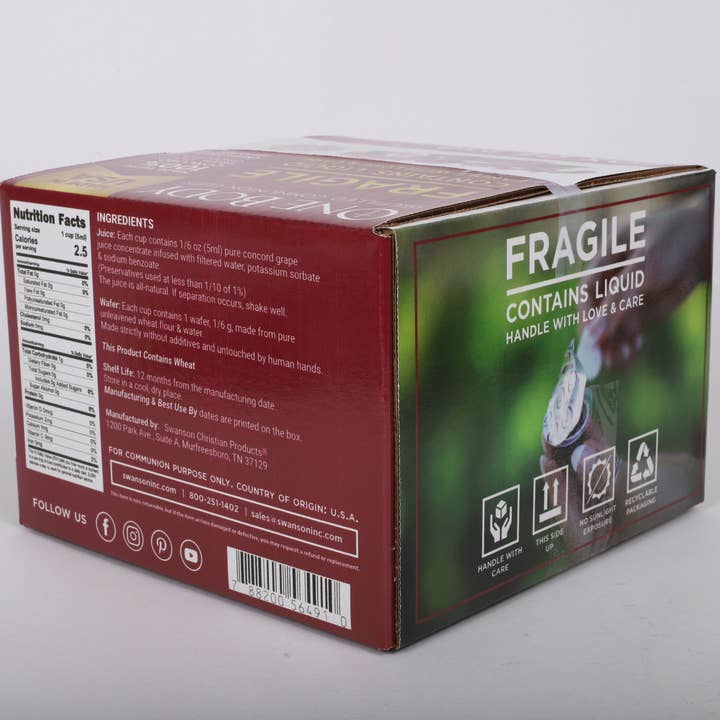 Swanson Christian Products - Wholesale Disposable Cup - Communion Cups One Body Prefilled 250Ct6