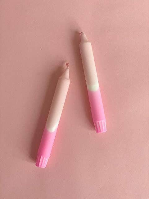 Oh It's Perfect - Wholesale Zuilkaars - Aardbei Gelato dip-geverfde kaars1