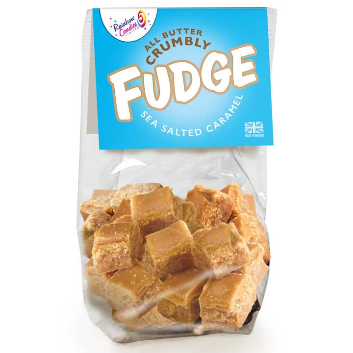 All Butter Salted Caramel Crumbly Fudge Grab Bag. for wholesale by Rainbow Candies