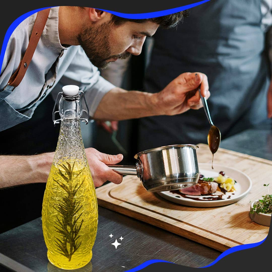 Nevlers – Engroshandel Mælkeflaske/saftflaske – Sæt med 6, 33 oz. svingtopglasflasker | Tekstureret design5