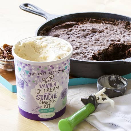 The Invisible Chef - Vente Glaces/sorbets - Crème glacée à la vanille et garniture au chocolat - 8,28 oz3